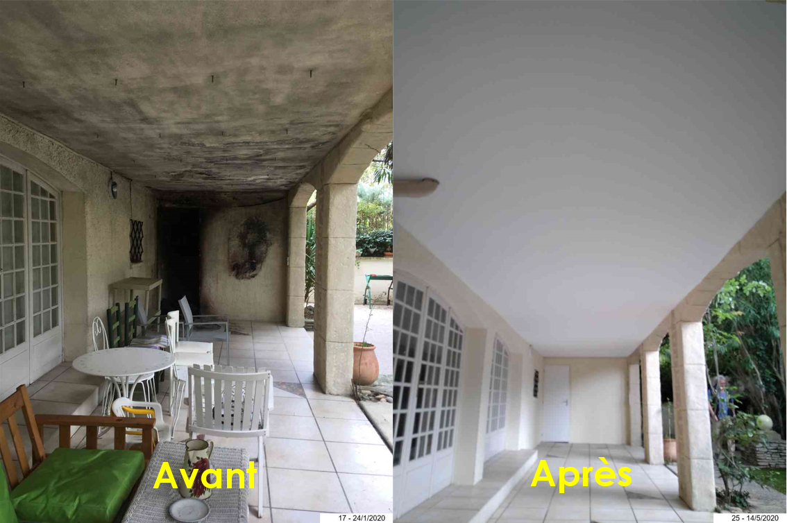 Décontamination et rénovation carrelage, enduit, peinture murs...